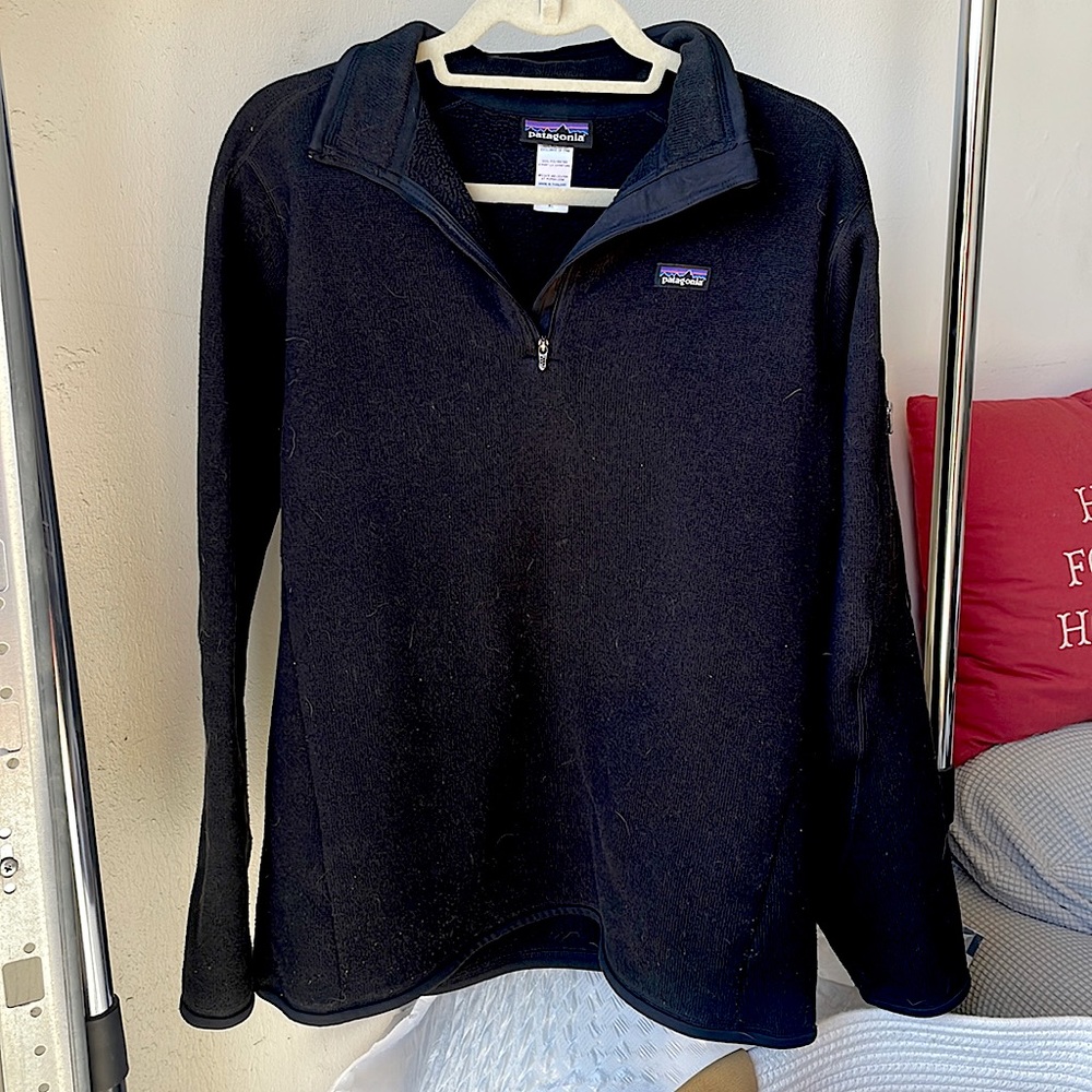 Women’s XL Black 1/4 Zip Patagonia Pullover Jacket